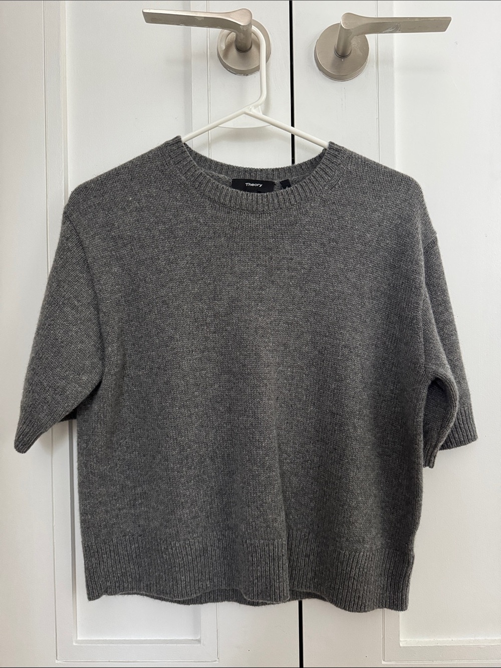 Theory 100% Cashmere Oversize Short-Sleeve Sweater
